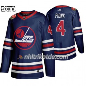 Winnipeg Jets Trikot Neal Pionk 4 Adidas 2019 Heritage Classic Navy Authentic - Kinder